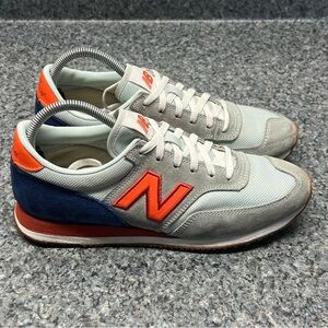 New Balance 620 x J.Crew Running Shoes Sneakers Gray Orange Blue | Womens Size 9